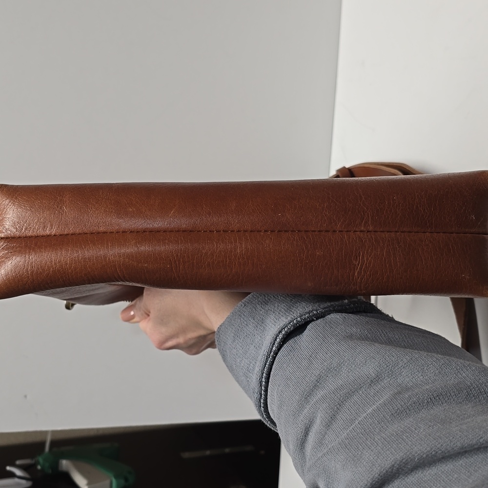 {Madewell} The Transport Leather Crossbody - Cognac Brown - Picture 8 of 15